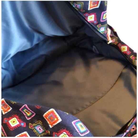 Vera Bradley Lighten Up Backpack Grand Navy Medallion New - Picture 7 of 12